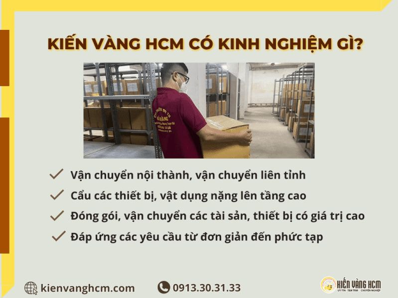 Kinh nghiệm chuyển nhà Hà Nội vào Sài Gòn của Kiến Vàng HCM