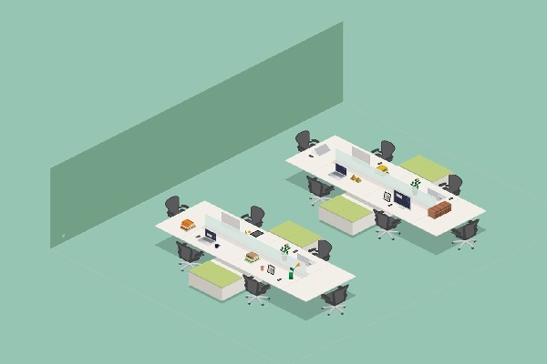 Phong cách thiết kế văn phòng kiểu tổ hợp - cá nhân (nguồn: Archdaily)