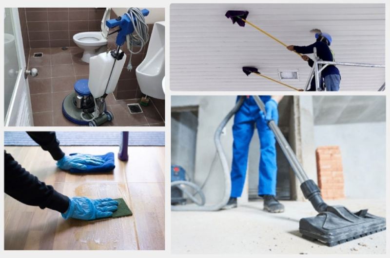 Vệ sinh nhà mới xây theo quy tắc từ trên xuống và từ trong ra ngoài