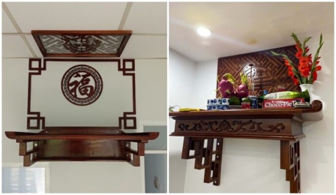 Ở nhà thuê nhà trọ có thể lập bàn thờ treo tường nếu diện tích hạn chế